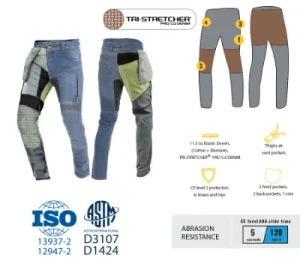 Blugi Moto TRILOBITE 25607 PARADO DOUBLELAYER AAA · Negru