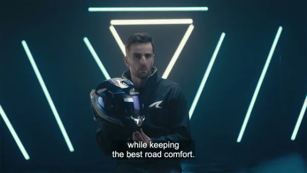 Video Cască Moto Integrală SHARK SKWAL i3 LINIK cu Lumini de Frână · Albastru Mat / Alb / Roșu 