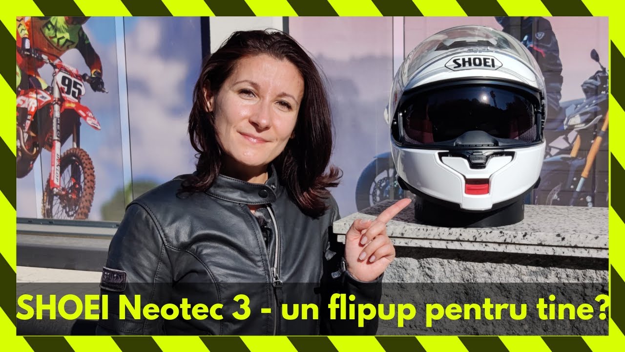 Video Cască Moto Flip-Up SHOEI NEOTEC 3 · Alb 