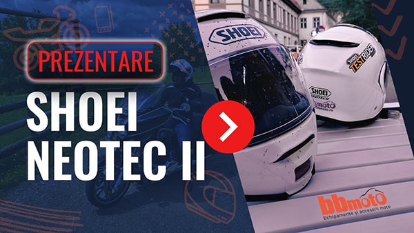 Video Cască Moto Flip-Up SHOEI NEOTEC-II JAUNT TC-5 · Negru / Gri 