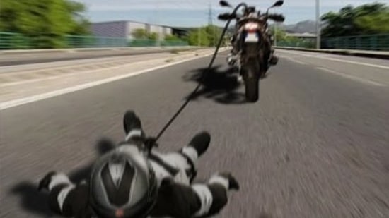 Video Geacă Moto din Textil BERING CRUISER · Albastru 